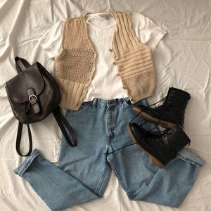 Vintage Knit Button Down Vest
